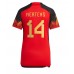 Cheap Belgium Dries Mertens #14 Home Football Shirt Women World Cup 2022 Short Sleeve